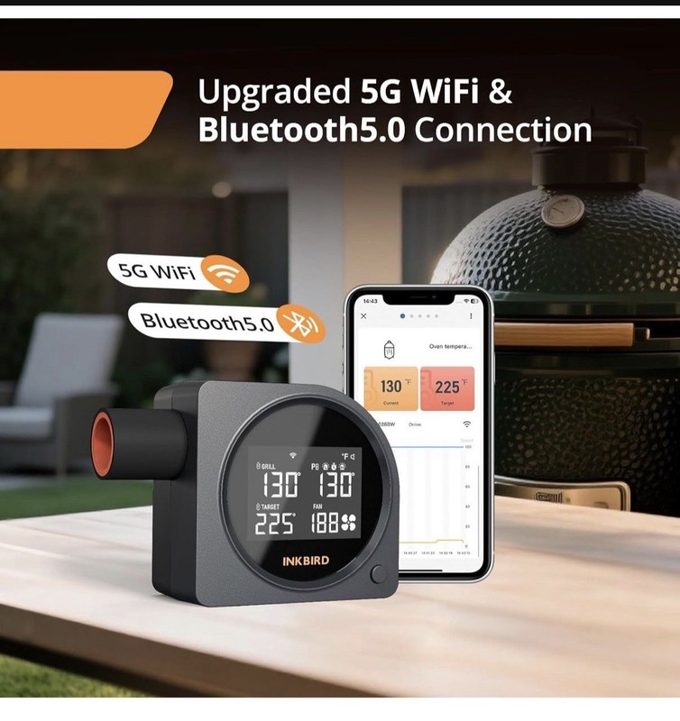 INKBIRD Automatic Smoker Fan Controller WiFi Bluetooth Infrared Thermometer Gun gallery