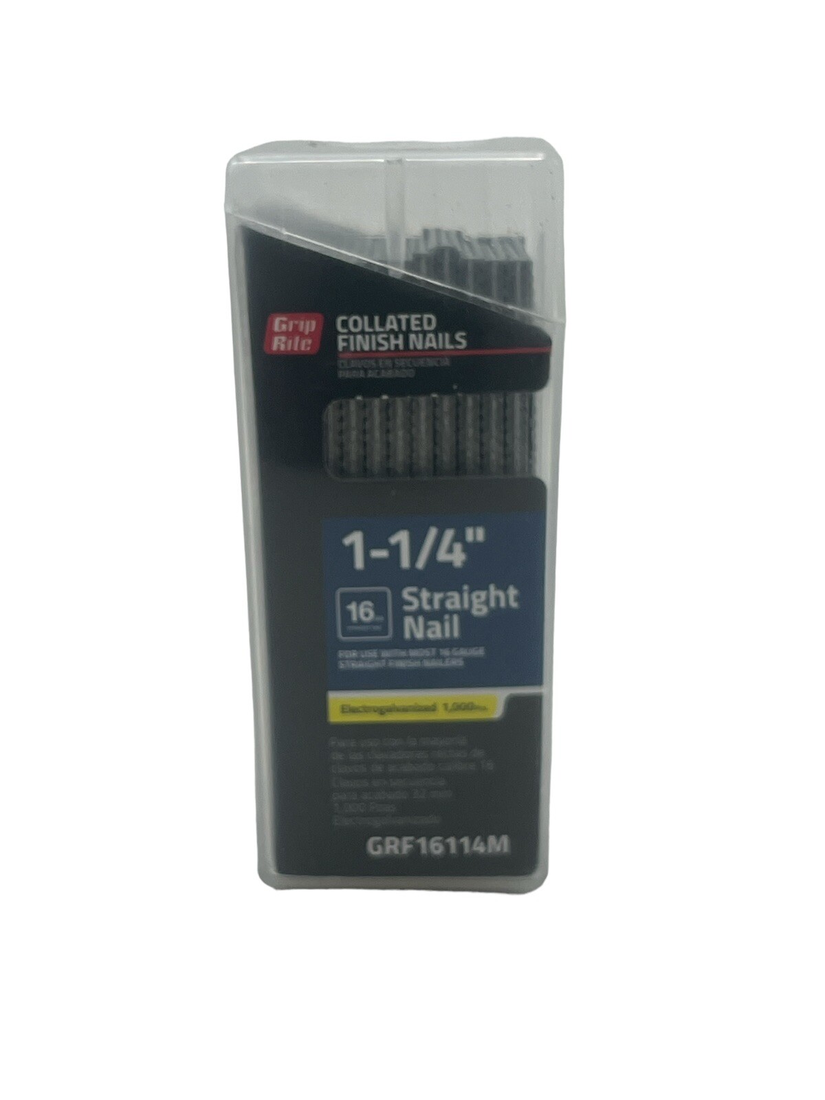 Grip Rite 1-1/4" Straight 16 GA Electrogalvanized Collated Nails **1000 Pk** gallery