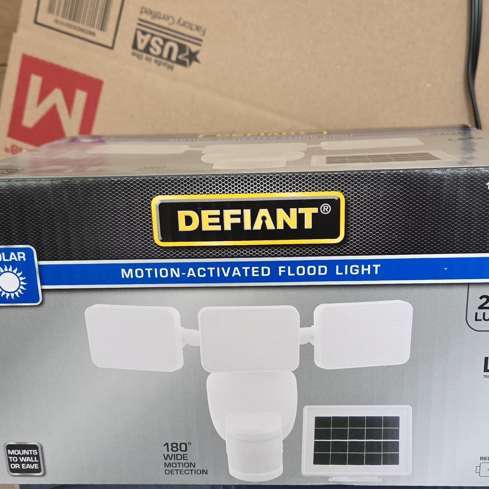 Defiant Solar Motion Sensor LED Flood Light 2100 lm, White Outdoor Wall Mount gallery