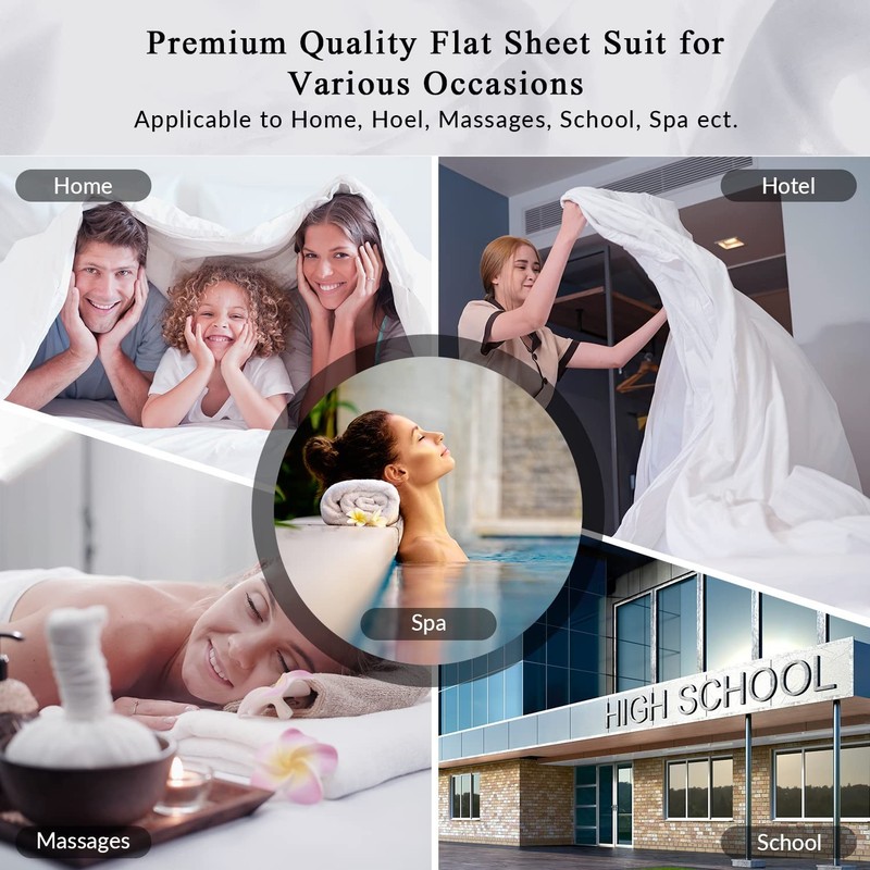 2 Pack Bulk Flat Set - Top Sheets - Soft 1800 Microfiber - & Stain Resistant ... gallery
