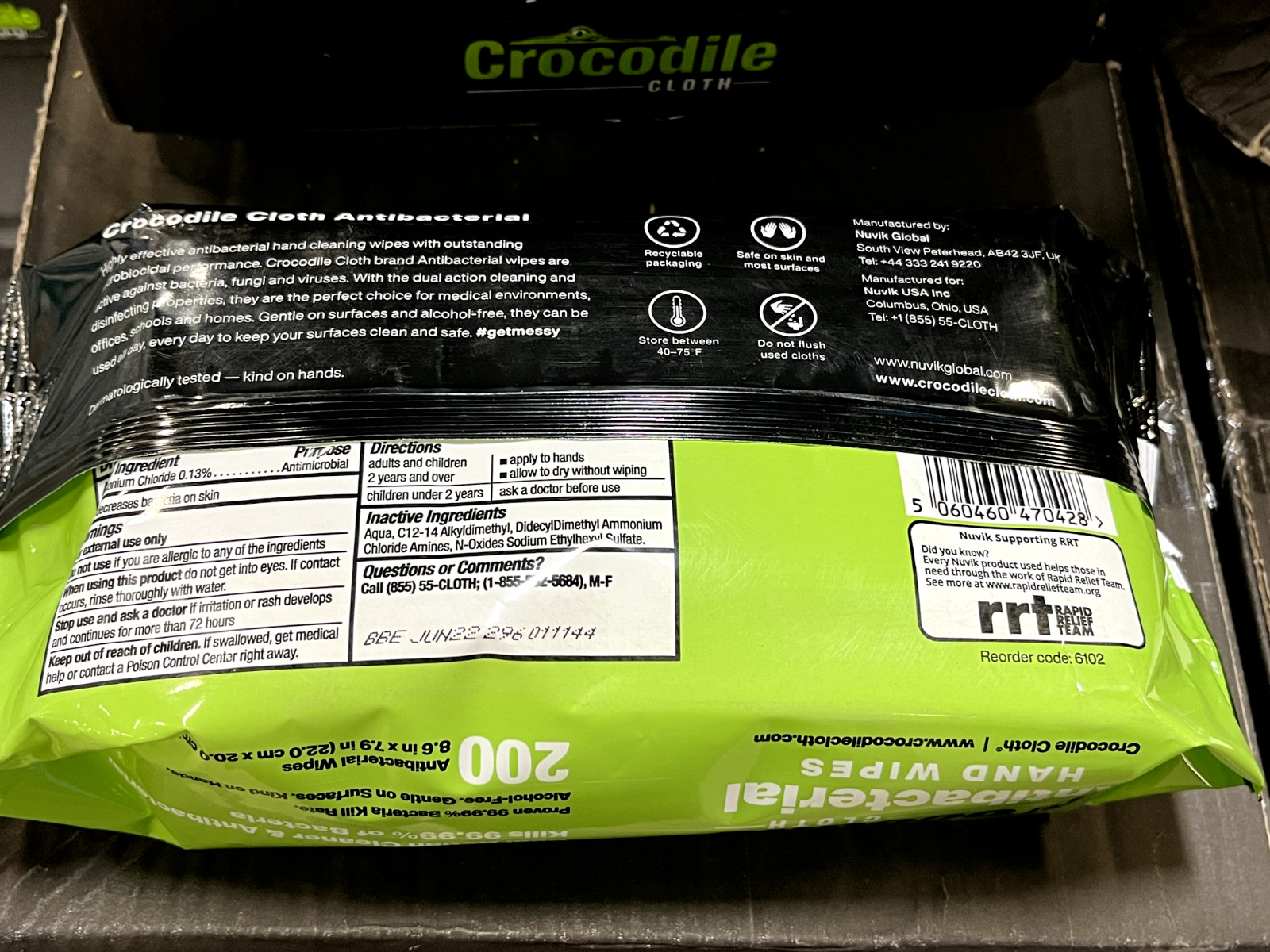 5 packs Crocodile Cloth ntibacterial Hand Wipes 200 sheets per Pack gallery