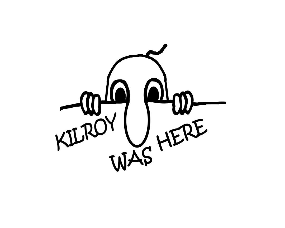 KILROY WAS HERE WWI WW2 WWII WW2 Graffiti Vinyl Decal Sticker - Select Color gallery