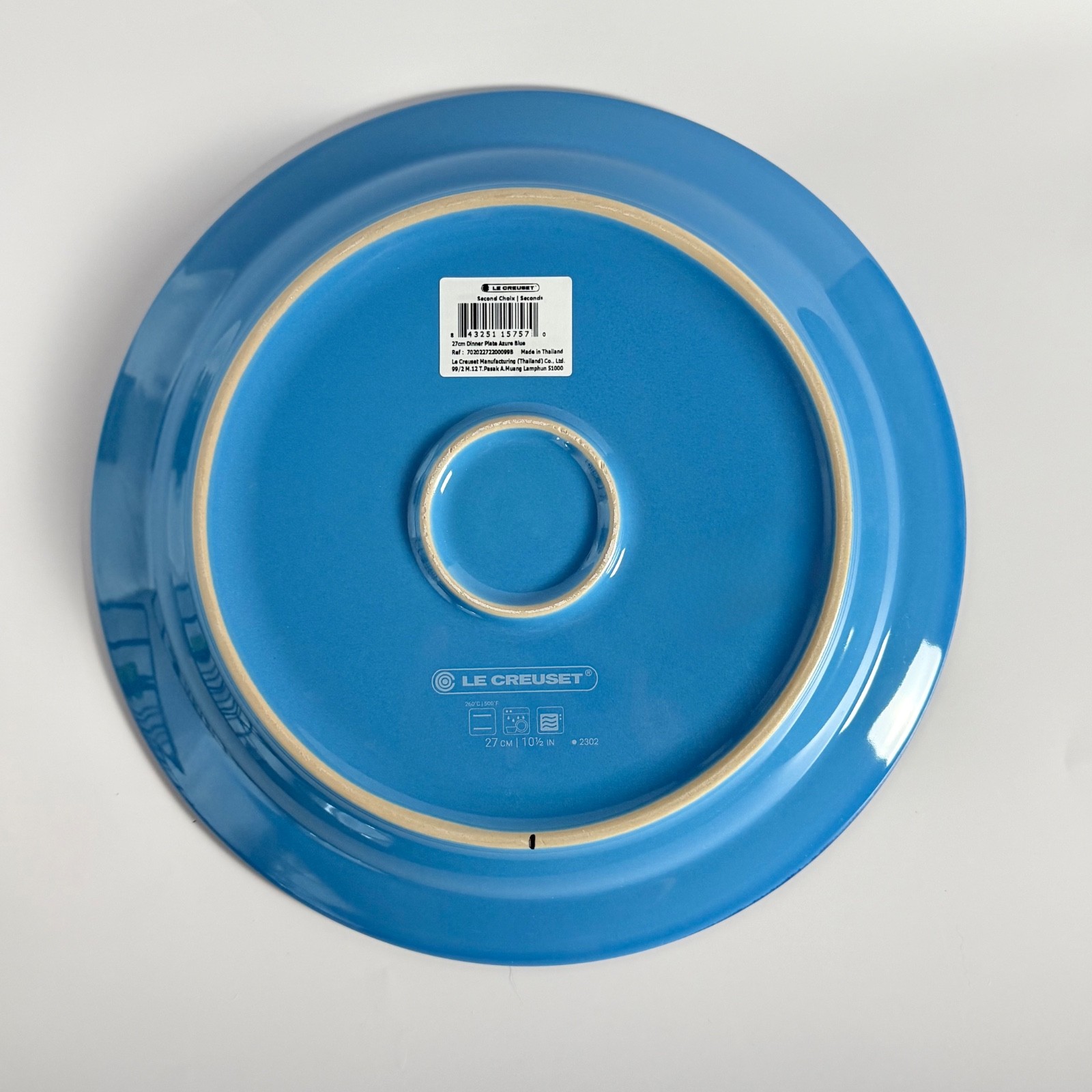 Le Creuset Azure Blue Dinner Plates Set of 2 – 27cm Glazed Stoneware New gallery
