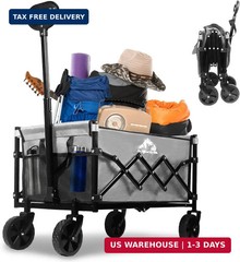 Collapsible Wagon 352LBS Capacity, Foldable Large Wagons Carts, Heavy Duty Outdo