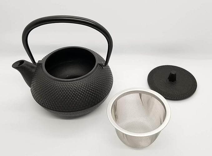 Iwachu Nambu Ironware Tetsubin 0.32L Black Arare No Enamel Direct Fire JDM 12801 gallery