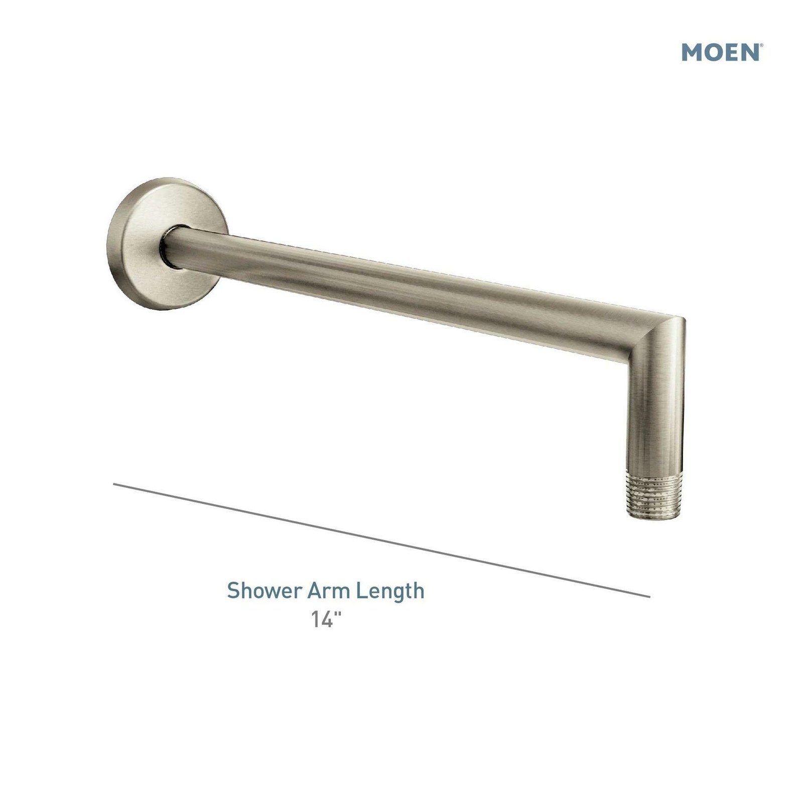 MOEN Arris S110BL 14-Inch Rainshower Straight Shower Arm in Matte Black gallery