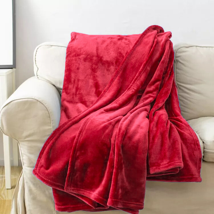 Solid Flannel Throw Plush Cozy Super Soft Blanket: All Sizes Available gallery
