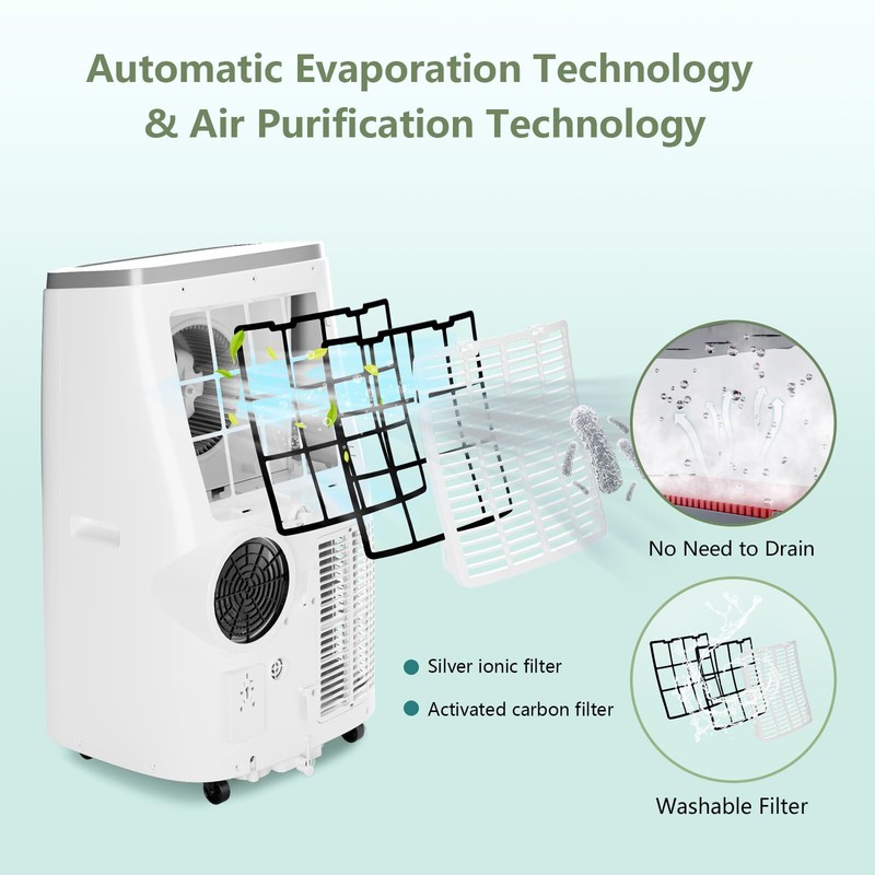 Portable AC Unit 9000 BTU Mini Split Heating & Cooling System Cools 450 Sq Ft gallery