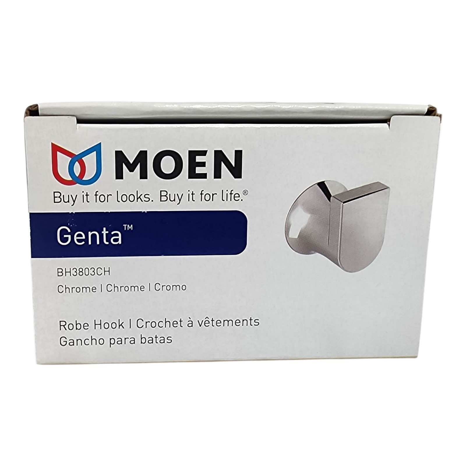 Moen Genta Robe Hook Polished Chrome BH3603CH Bathroom Towel Holder NEW gallery
