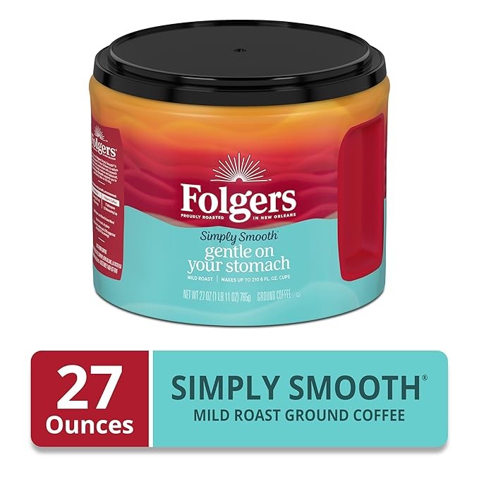 Folgers Simply Smooth Ground Coffee, Mild Roast, 27 Oz. Canister gallery