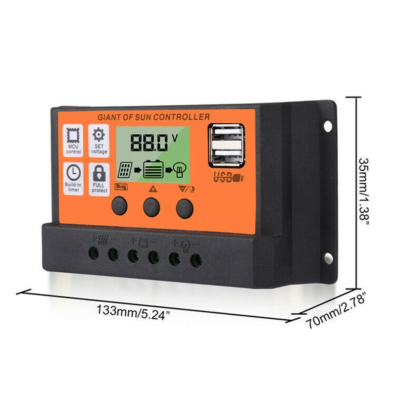 PWM Solar Charge Controller 12V 24V 60A Solar Panel Battery Regulator Inverter gallery
