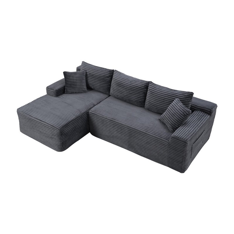 Sectional Sofa Couch with Left Chaise,3 Seater Sofa Modular Boneless Sofa Lounge gallery