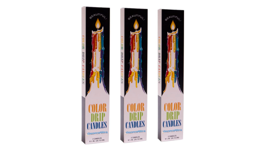 Unique Color Drip Candles Paraffin Wax Candle Multicolor Melt Dinner Romance 6 gallery