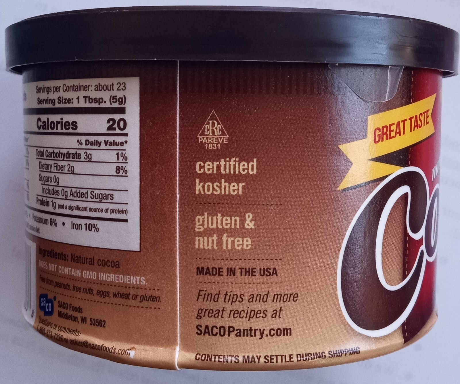 The Saco Pantry Natural Baking Cocoa 4 Oz each (Pack of 2) gallery