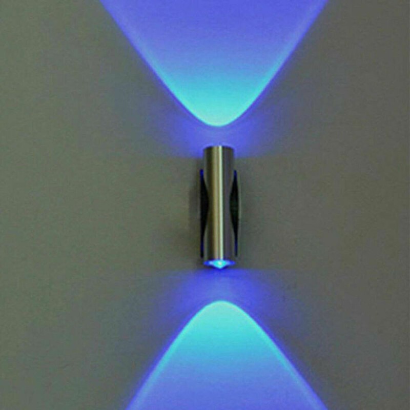 2x Double-headed LED Wall Lamp Sconce Bar Ceiling Light Blue Wall Party Decor gallery