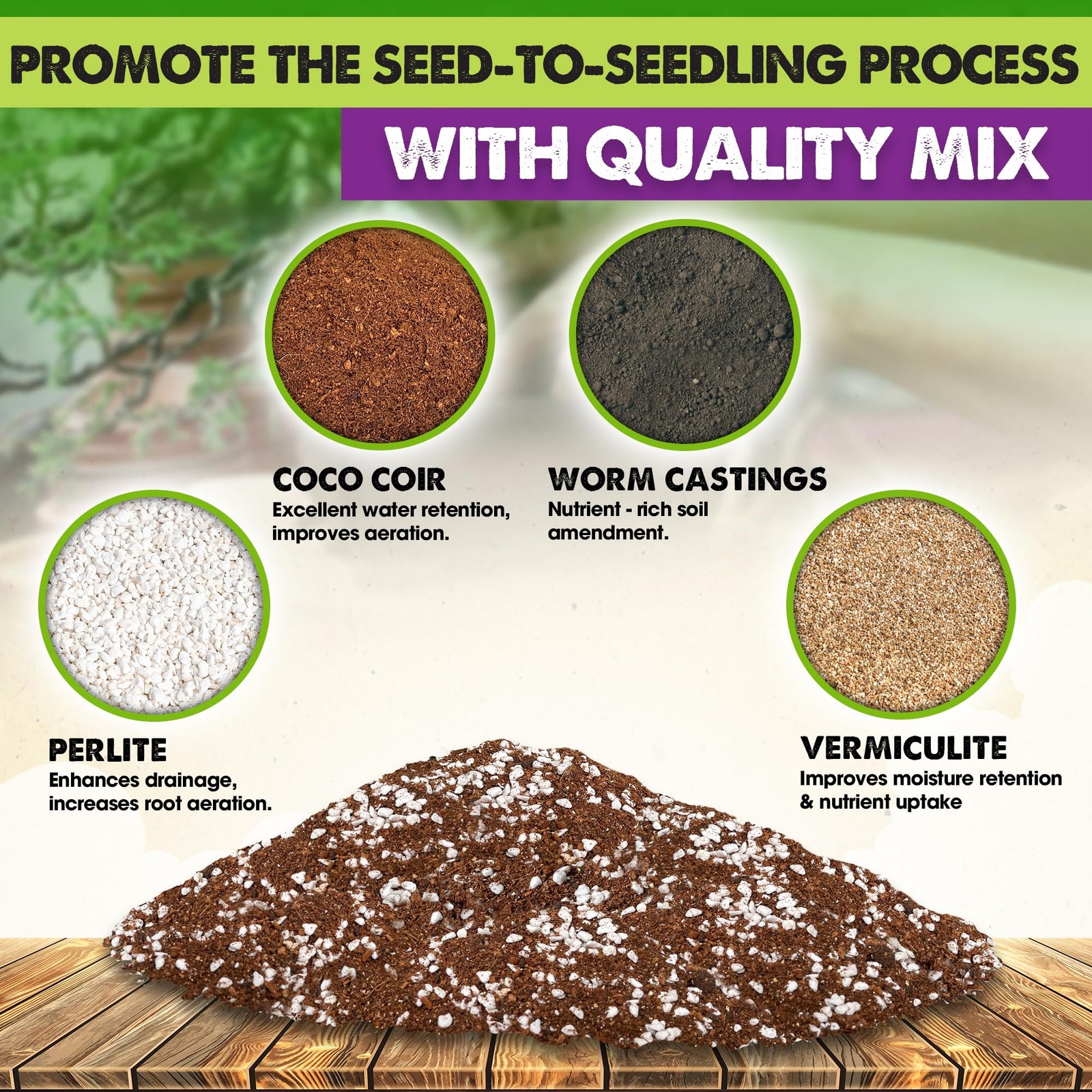 Recycle 8 QRT Seed Starter Soil Pre-Mixed Seed Starting Mix for Young Plant S... gallery