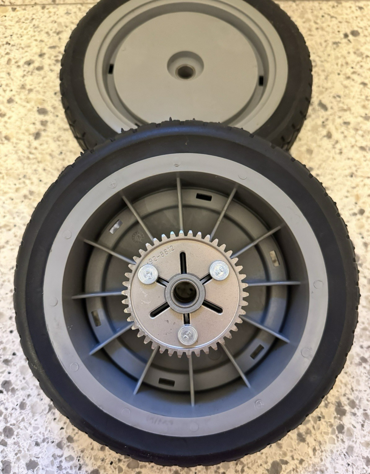 2 Toro OEM 8-inch Geared Rear Drive Wheels - 92-8812 / 107-3709 - NEW gallery