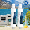 AQUACREST RV Inline Hose Water Filter, 2 Pack with Hose Protector, Garden&Camper gallery