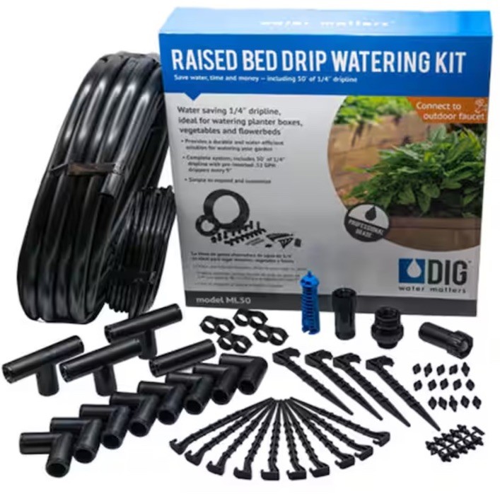 DIG ML50 Raised Bed Drip Watering Kit Complete One Box Irrigation Kit gallery