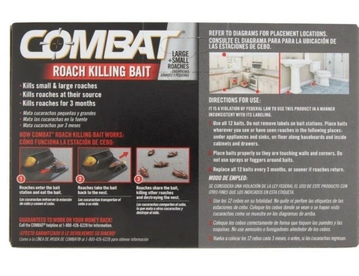 Combat MAX 12 ROACH KILLING BAIT STATION Kills The Nest 2 Pack gallery
