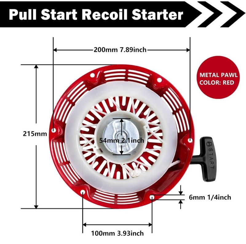 Pull Start Starter Recoil Cover For Honda GX340 GX390 11HP 13HP Rope & bolts gallery