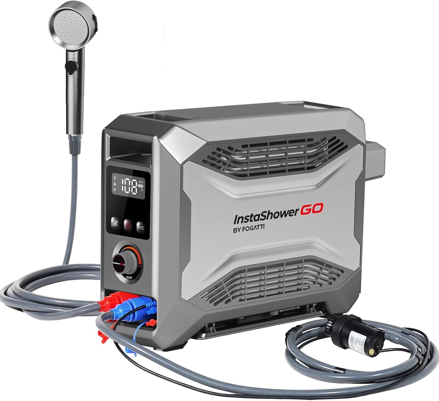 FOGATTI Portable Gas Water Heater Propane 19000 BTU with 5000mAh Battery Outdoor gallery