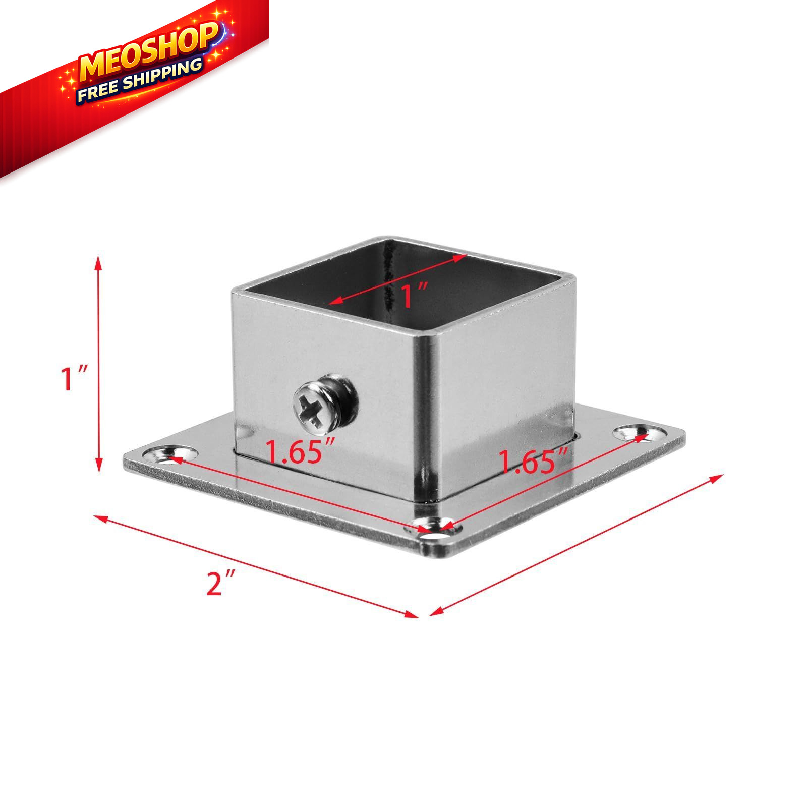 Coshar 4Pcs Square Post Base Stainless Steel 1" x 1", gallery