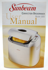 Sunbeam 5895 Bread Maker REPLACEMENT USER MANUAL Recipe Book – 20pg Instructions