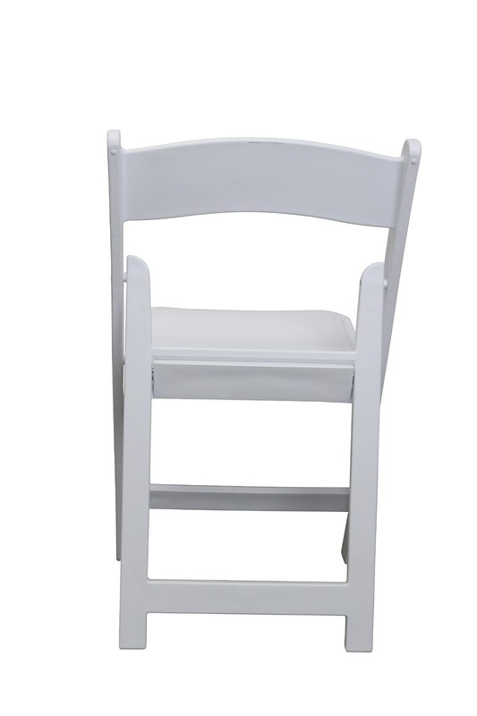 White 4 PCS Lightweight Resin Folding Chairs Weight Capacity 1000 lbs Stackable gallery