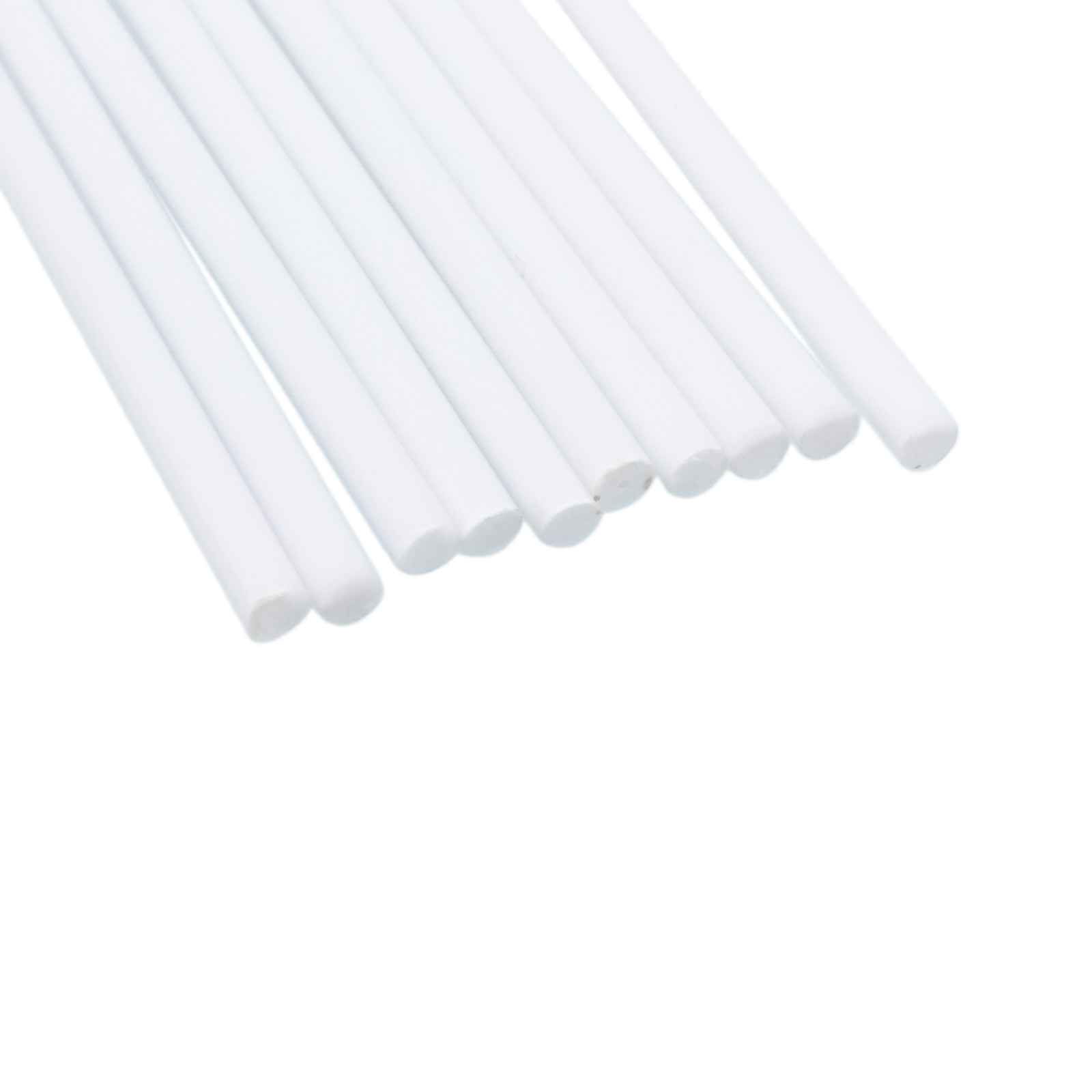 10x ABS Styrene Plastic Round Bar Rod Dia 2mm ±10% length 9.8" 250mm White gallery
