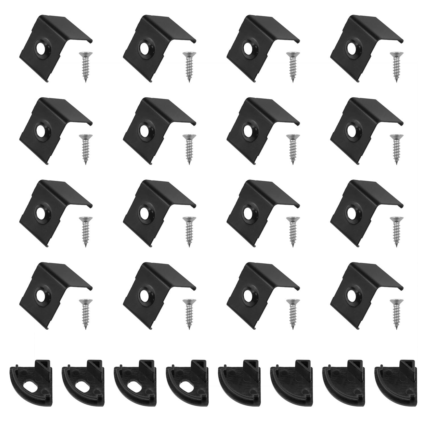 Lovelysp V-Shape LED Channel Metal Mounting Clips LED Channel End Caps Steel ... gallery