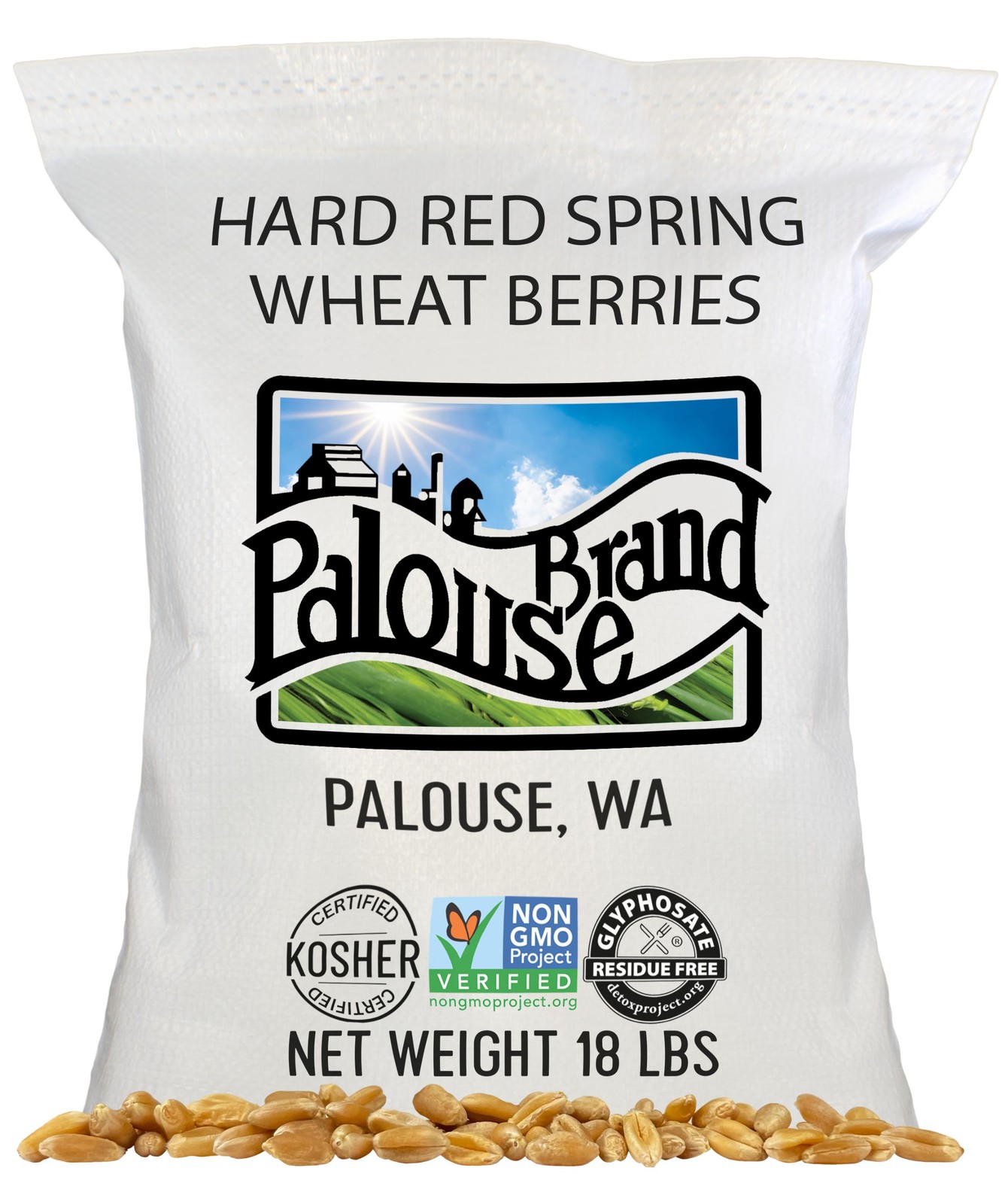 Palouse Brand Bulk Red Spring Wheat Berries, 18 LBS gallery