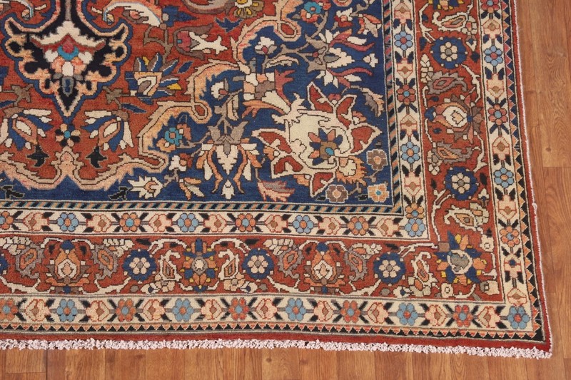 Vintage Rust Wool Bakhtiari Traditional Hand-made Living Room Area Rug 7x10 gallery