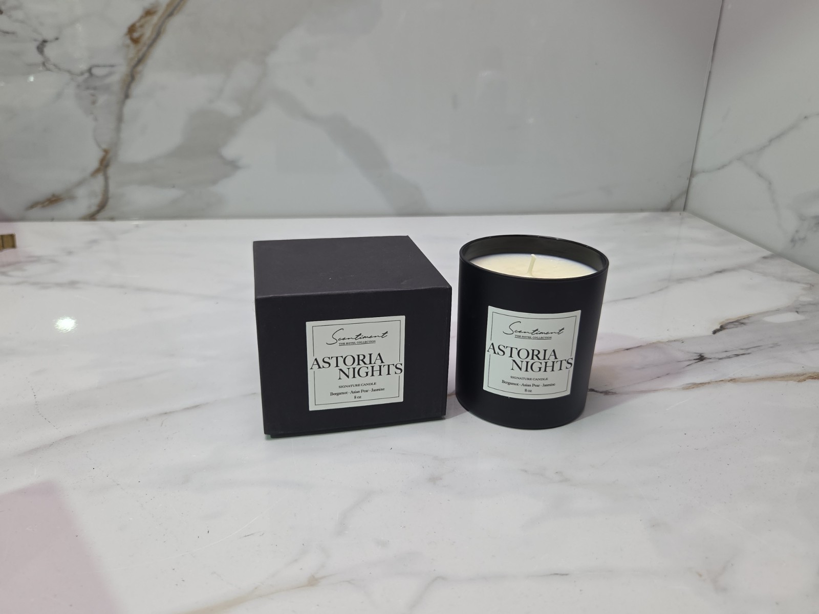 Scentiment Hotel Collection Astoria Nights Signature Candle 8oz gallery
