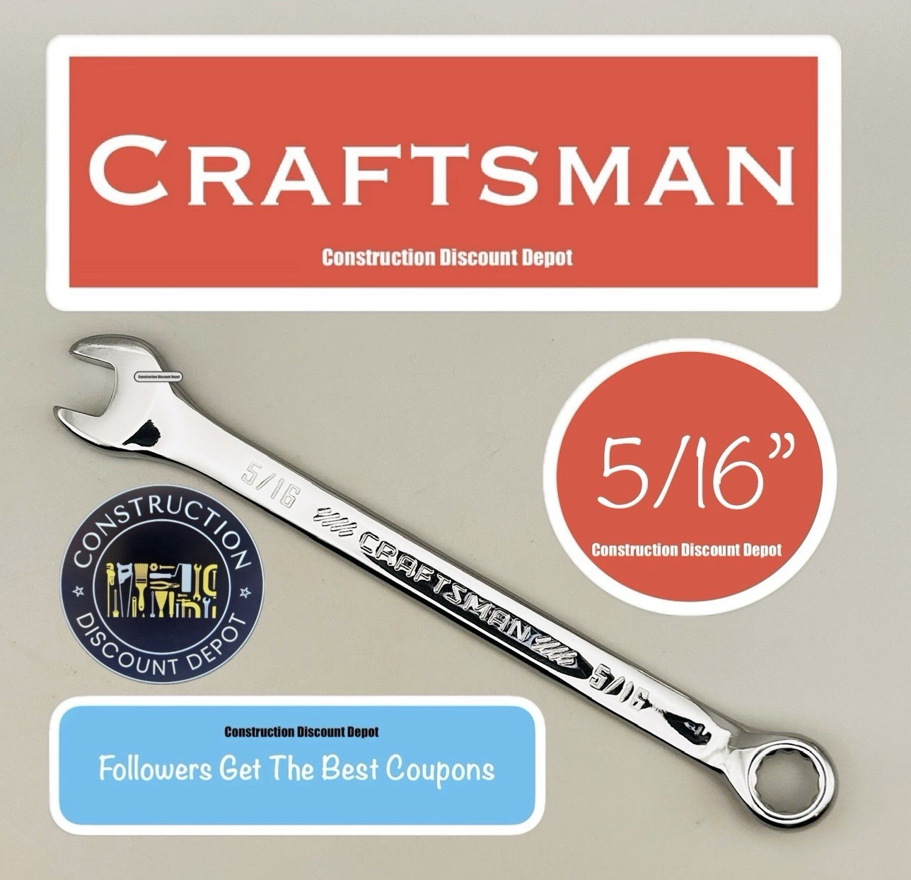 Craftsman 5/16" Combination Wrench Polished 12 Point CMMT44691 5/16 in. gallery