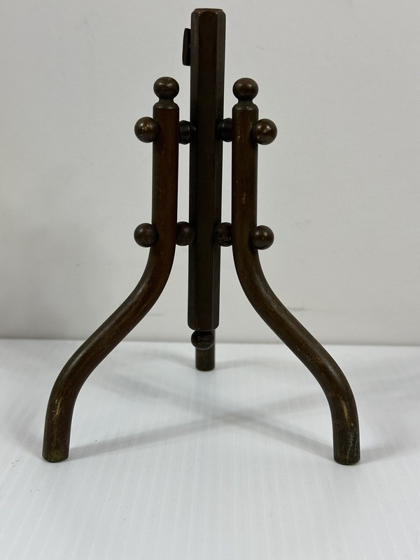 Antique Victorian Solid Brass Desktop Flagpole Stand 6 1/5” Tall Unique Desk Acc gallery