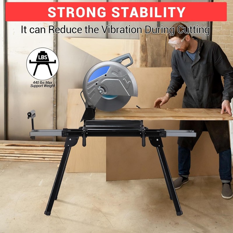 🔵Portable Miter Saw Stand Folding Universal Saw Stand for 440 Lb Max Table Saw gallery