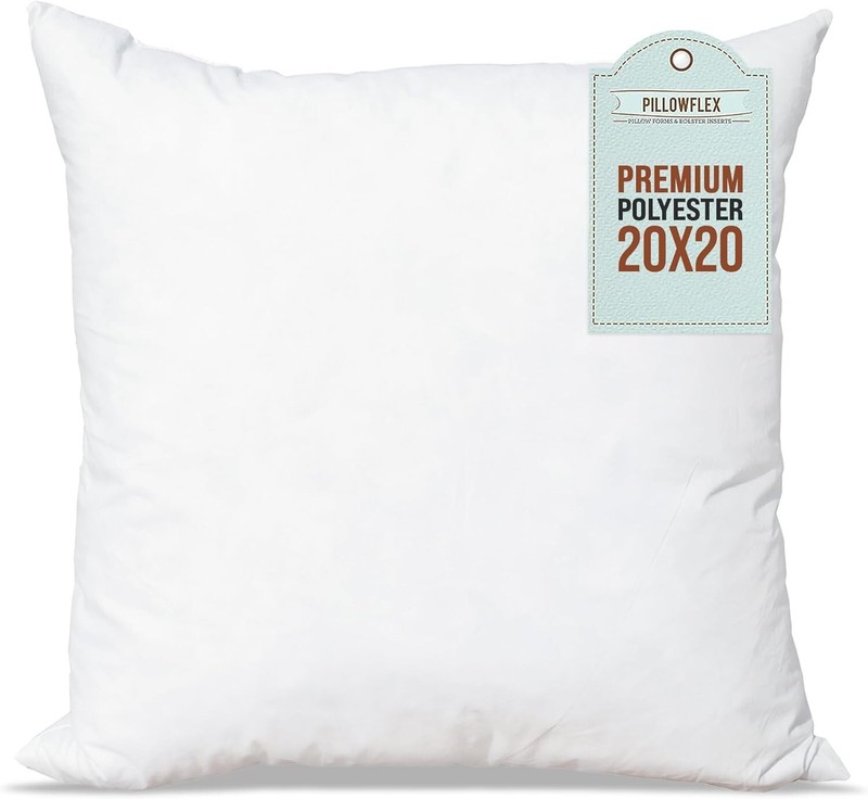 Premium Polyester Pillow Insert - 20x20 Pillow Form - Machine Washable, Soft ... gallery