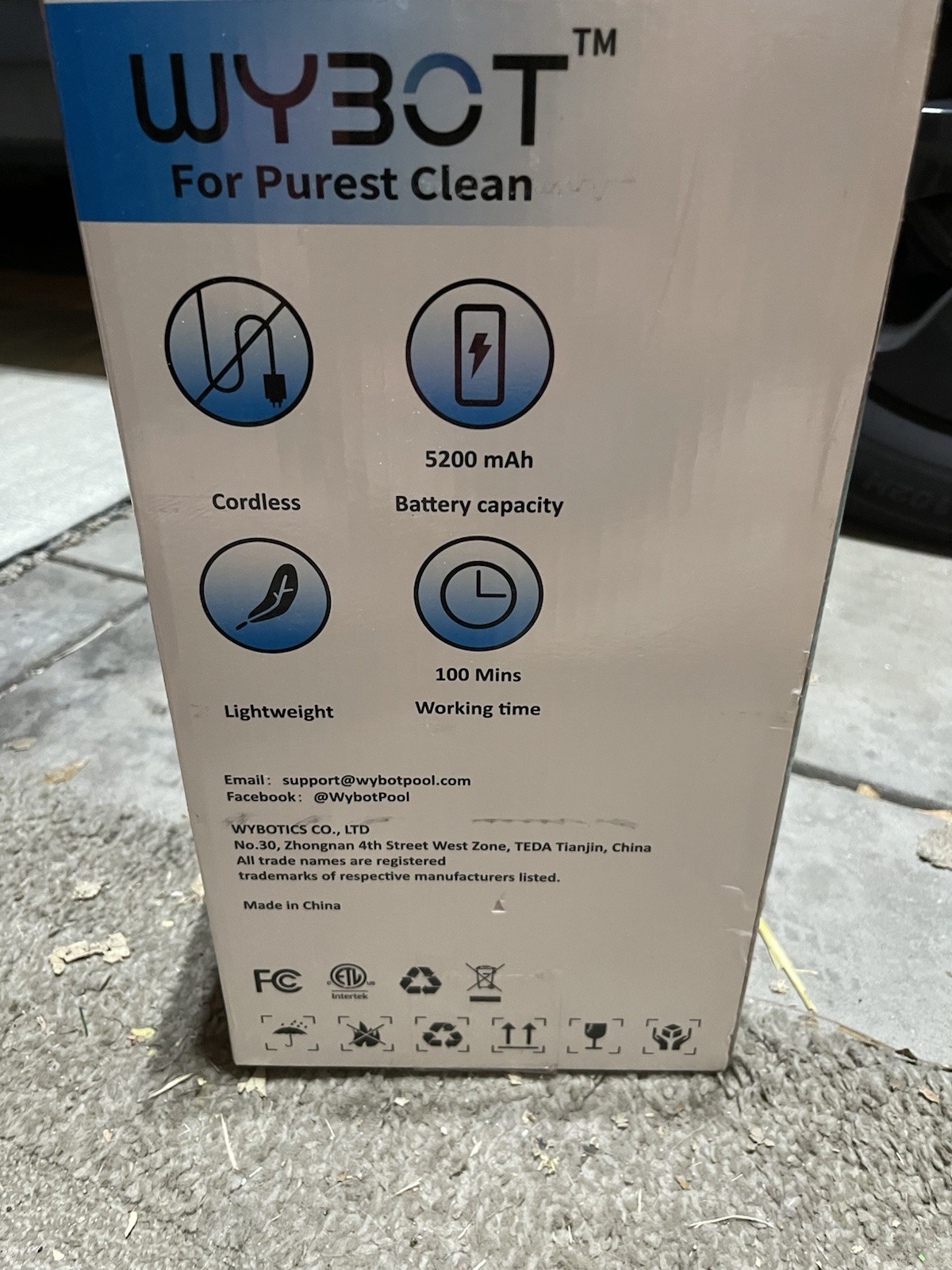 WYBOT Cordless Robotic Pool Cleaner Lightweight 5200mAh 100 Min Pool Floor gallery