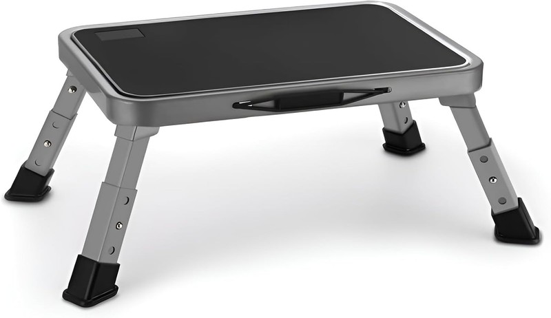 Compact Portable Step Stool - Non-Slip, Adjustable 1-Step Ladder for All Rooms gallery