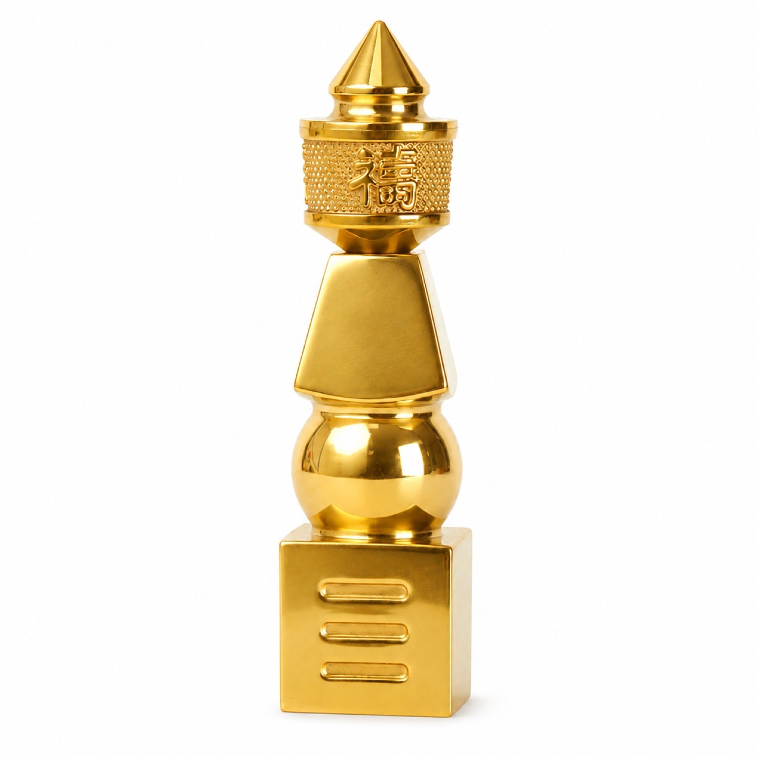 Five Element Pagoda Statue 6 Inch Brass Tabletop Feng Shui Gold Decor Figurine gallery