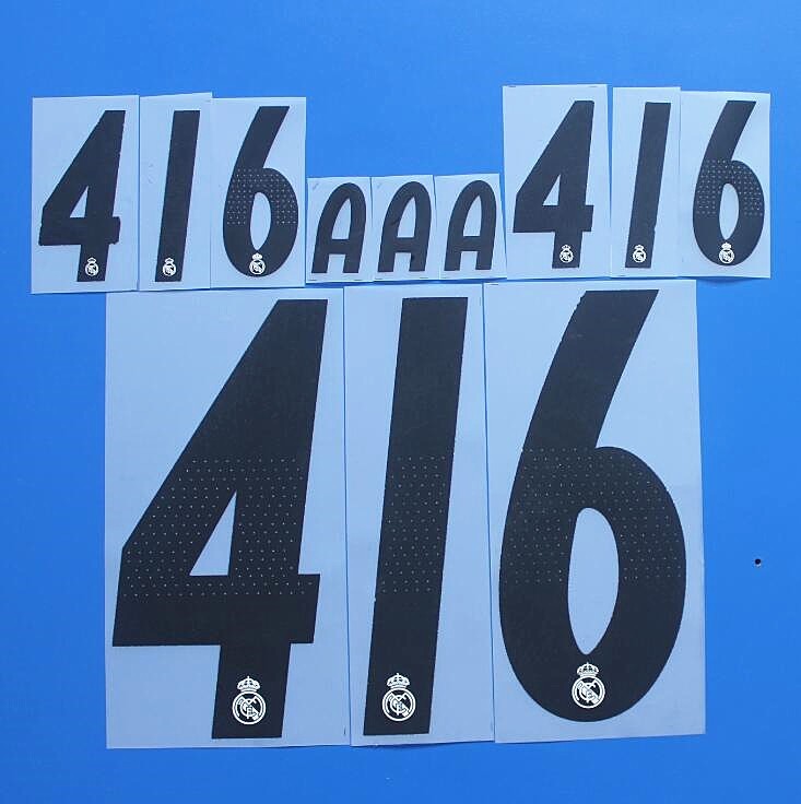 2018-19 Real Madrid Name Number Personalise Customise Player Size Nameset Print gallery