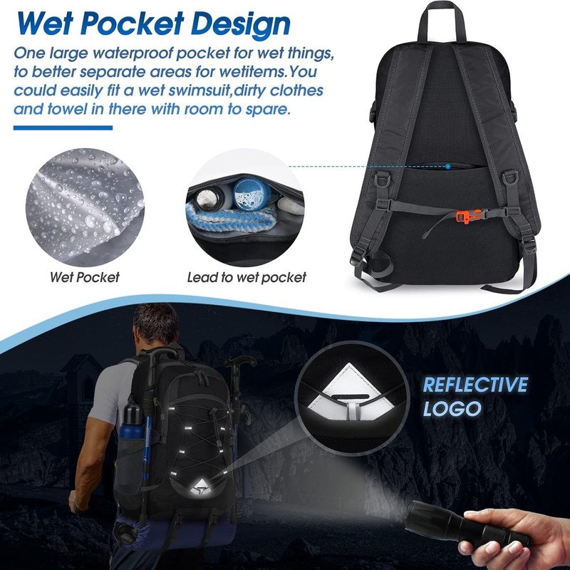 IGOLUMON Foldable Waterproof Daypack 40L 1 Pack 4