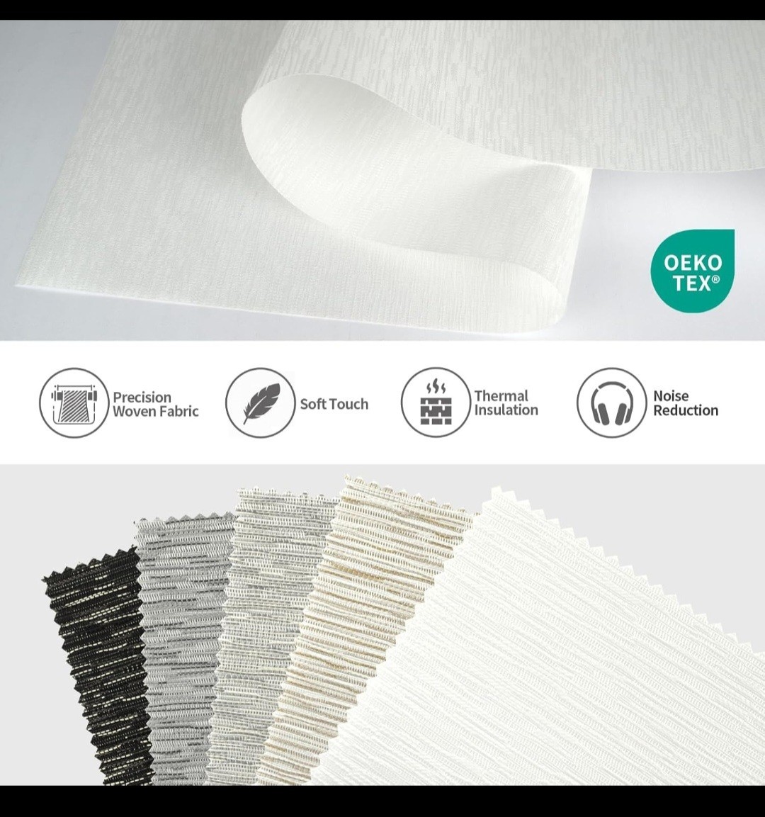 35" W x 72" H Cordless Light Filtering Roller Shade for Windows Free Stop Window gallery