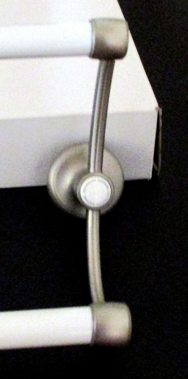 Restoration Hardware Eaton 18" Milk White Towel Bar Satin Nickel Finish Brackets gallery