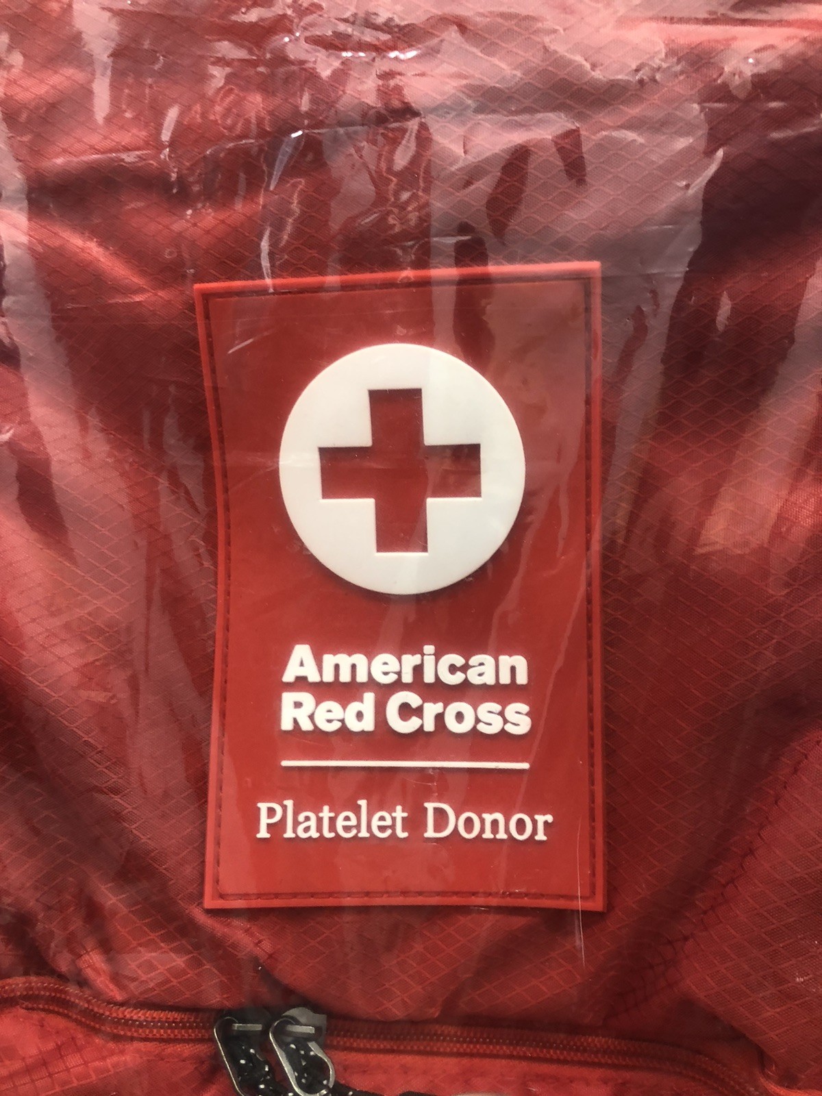 NEW American Red Cross Red Platelet Donor Drawstring Backpack 4