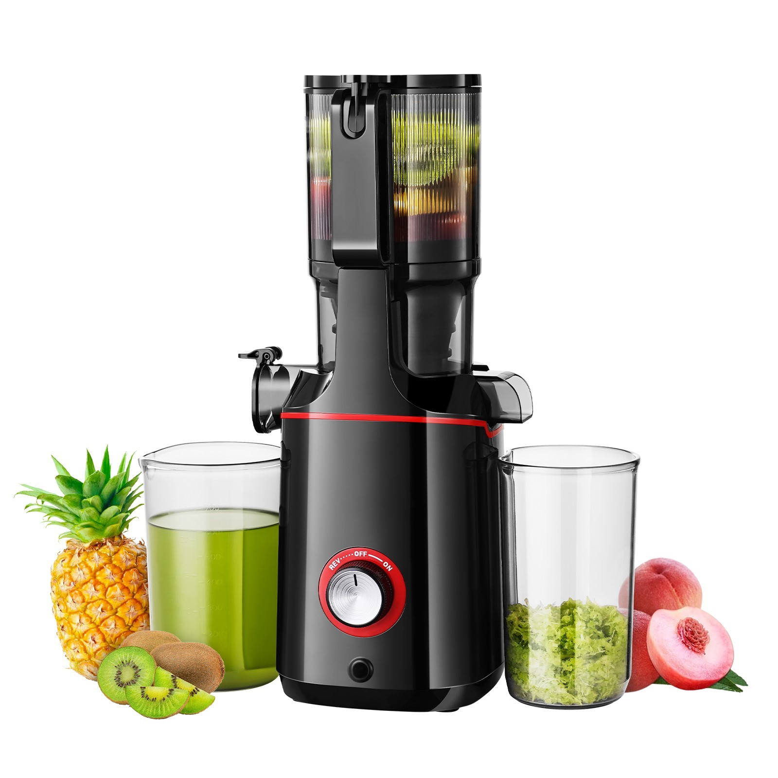 AMZCHEF Slow Juicer Machine, High Juicing Rate, Quiet Motor with Rever. gallery