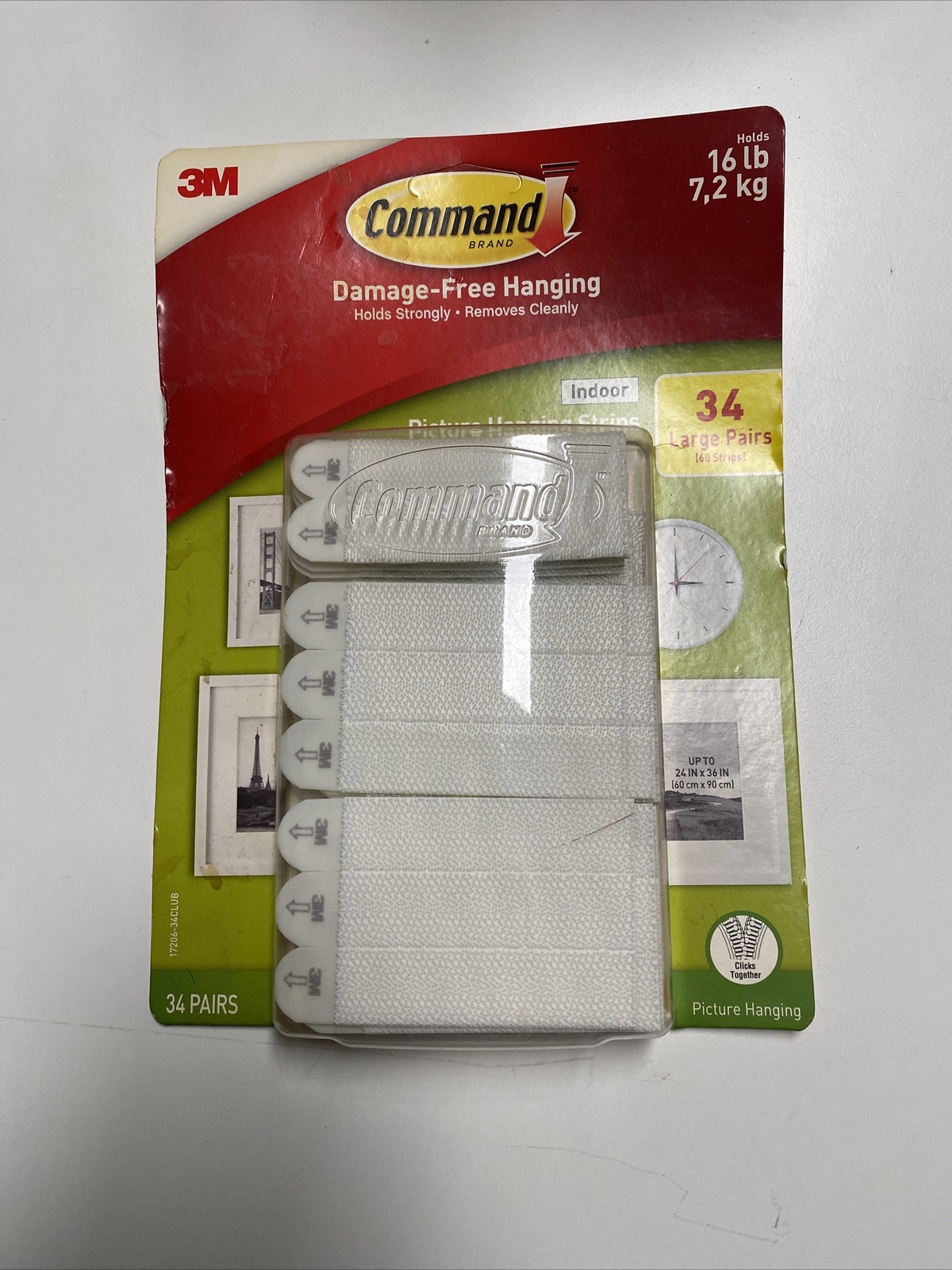3M Command Picture Hanging Strips 34 Pairs 68 Large Strips Hold 16 lbs gallery