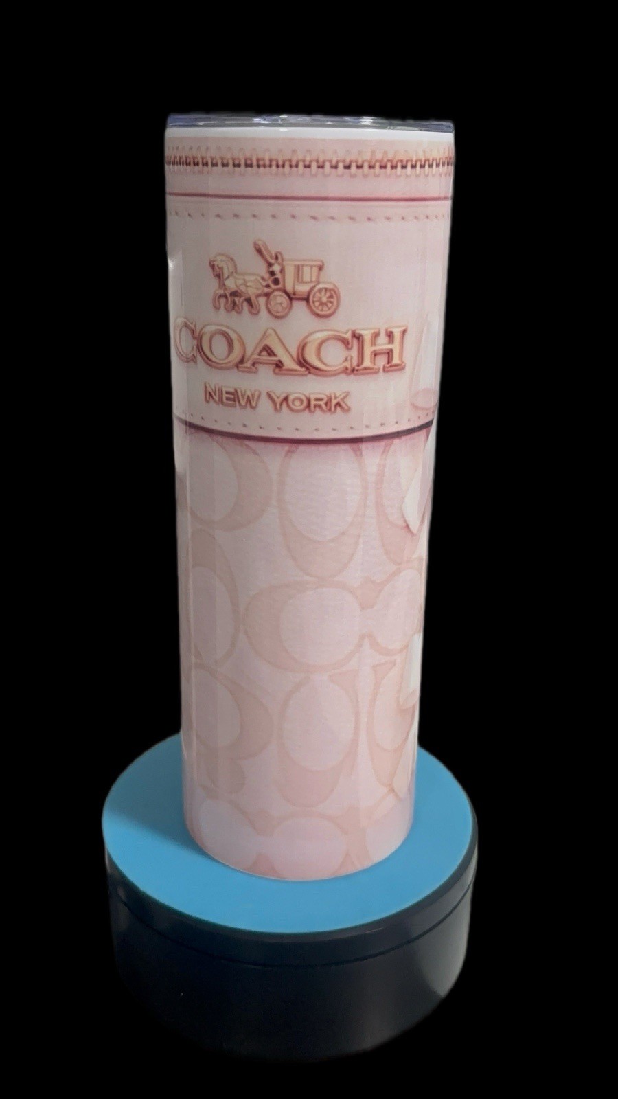 20 oz Coach Pink Abstract Logo stainless steel Tumbler With Lid Drink Through gallery