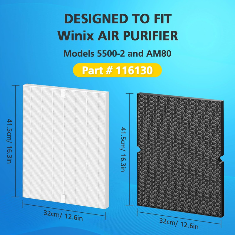 4 Pack Filter H HEPA Replacement For Winix 5500-2 AM80 Air Purifier gallery